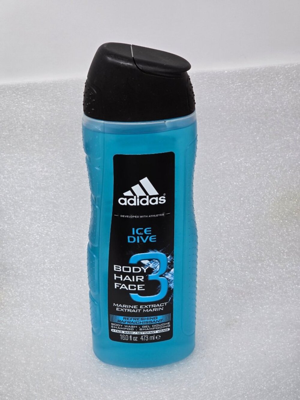 Adidas Ice Dive 3-In-1 Body Hair Face Wash Marine Extract 16 Fl Oz